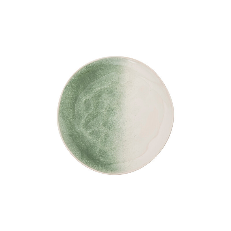 Assiette à dessert "Alma" diam 19 cm grès vert