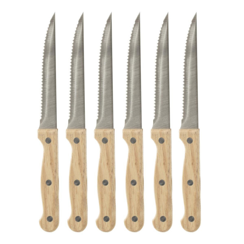COUTEAU A STEAK 6P BOIS