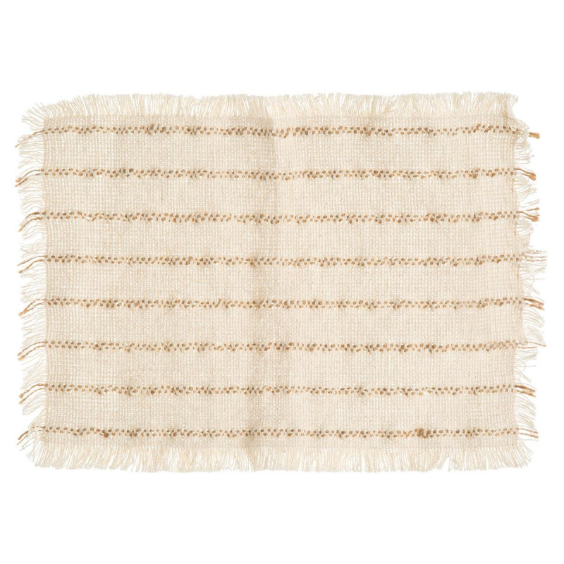 SET TABLE JUTE BLANC 45X30