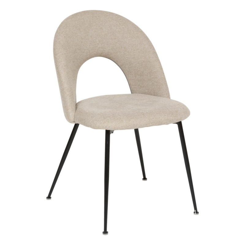 CHAISE TISSU RAVEN BGE/NR