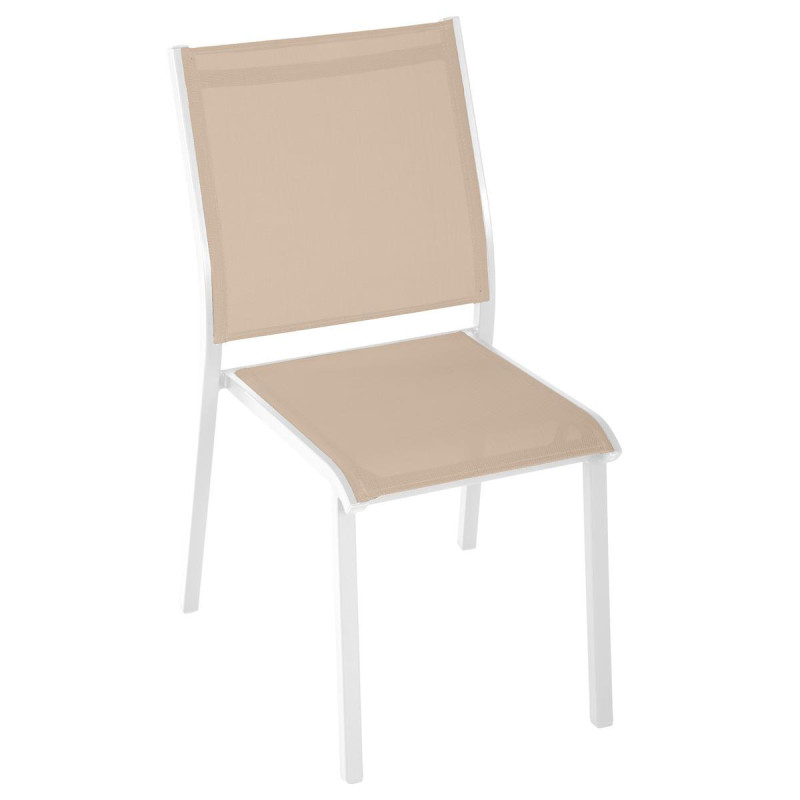 CHAISE ESSENTIA EMP LIN/BLANC