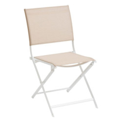 CHAISE AXANT PLI LIN/BLANC