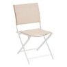 CHAISE AXANT PLI LIN/BLANC