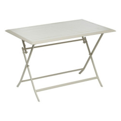 TABLE AZUA PLI  ALU 4P ARGILE