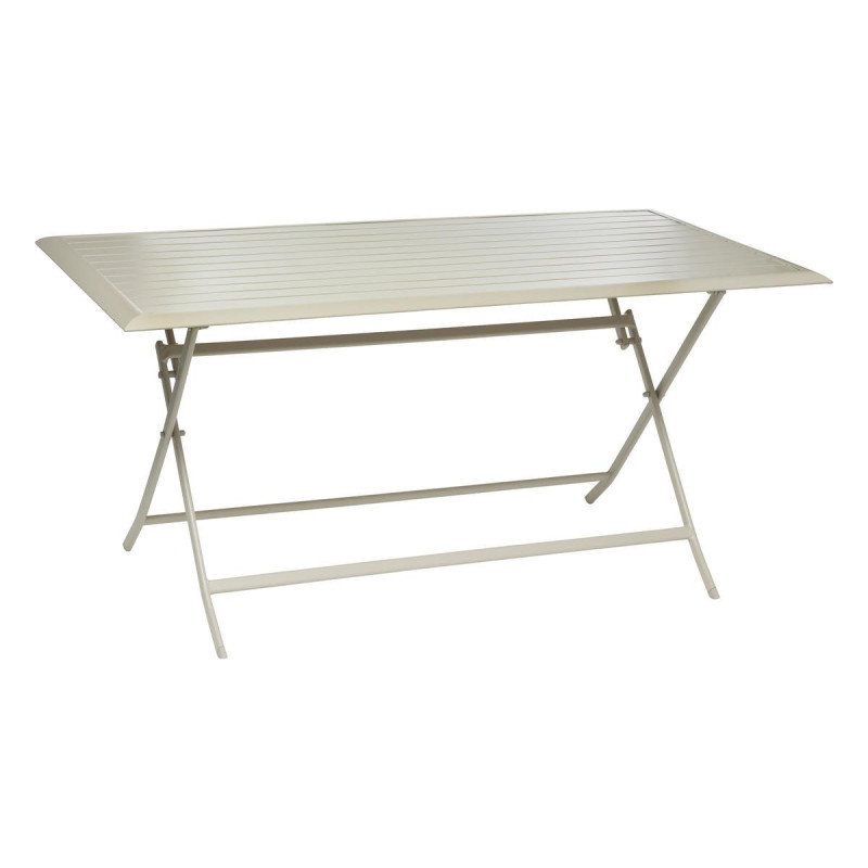 TABLE AZUA PLI  ALU 6P ARGILE