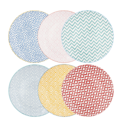Assiette plate petit modèle "Bonnie" - Diam. 20 cm - 6 Designs assortis