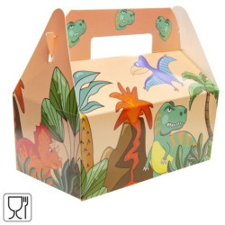 Boîte à  menu en carton dinosaure 22,5 cm