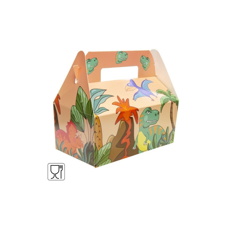 Boîte à  menu en carton dinosaure 22,5 cm