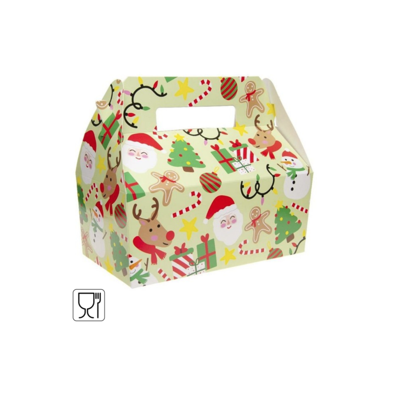 Boîte à  menu en carton Noël 22,5 cm