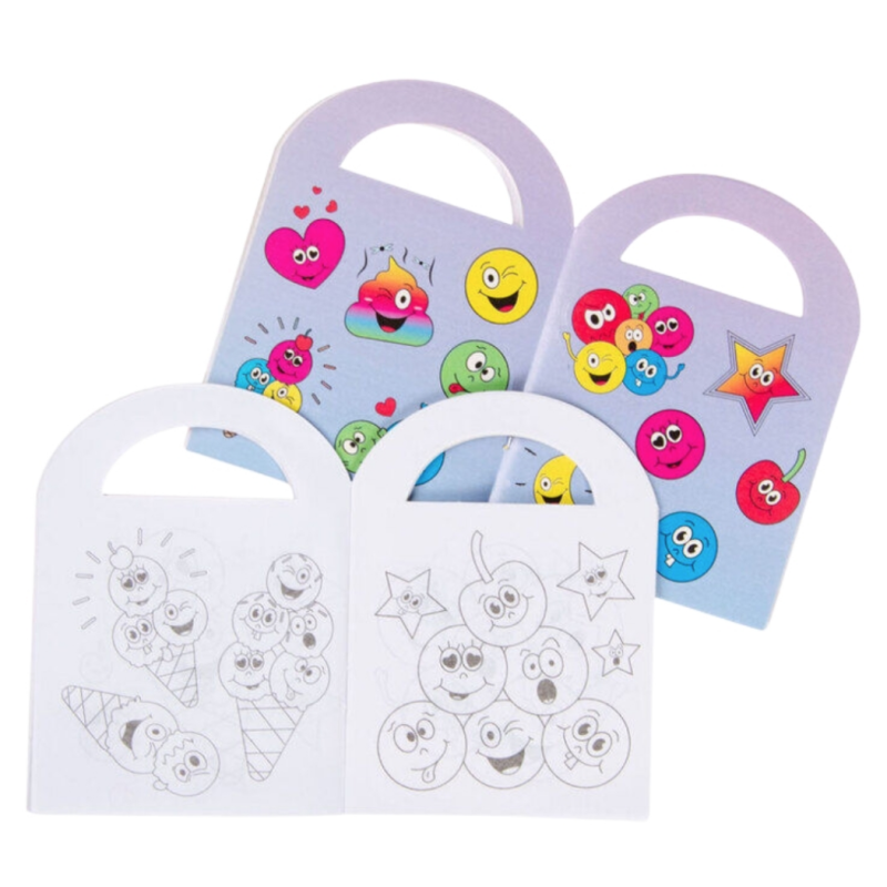 Livre de coloriage avec autocollants Visages 13 cm