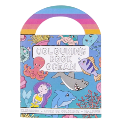 Livre de coloriage avec autocollants Créatures marines 13 cm