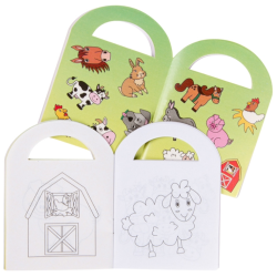 Livre de coloriage avec autocollants Animaux de la ferme 13 cm