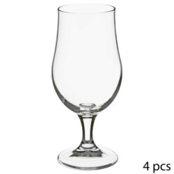 Lot de 4 verres à bière sur pied 37cl