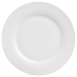 Grande assiette plate ronde à plat d. 24cm blanche