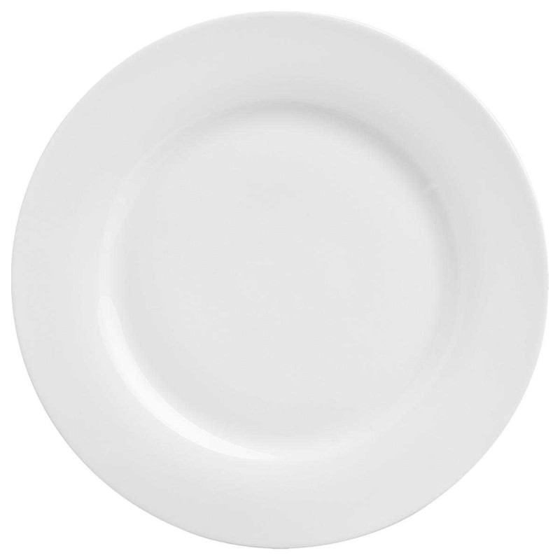 Grande assiette plate ronde à plat d. 24cm blanche