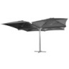 PARASOL DECENTRE 4 EN 1 ARDOISE 4,15 x 4,15m