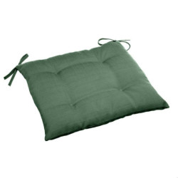 Coussin / galette de chaise vert olive 4 points 40x40cm