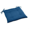 Coussin / galette de chaise bleu indigo 4 points 40x40cm