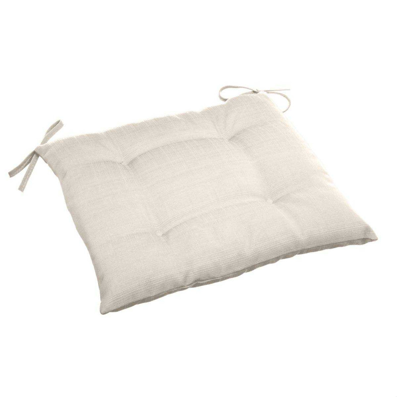 Coussin / galette de chaise beige 4 points 40x40cm