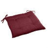 Coussin / galette de chaise bordeaux 4 points 40x40cm