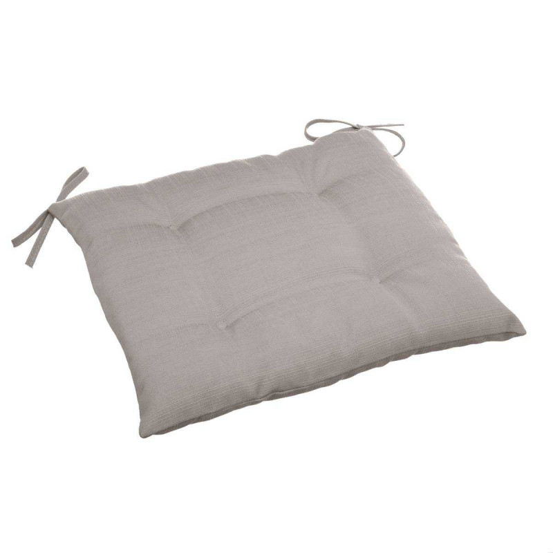 Coussin / galette de chaise taupe 4 points 40x40cm