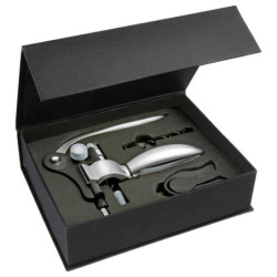 Coffret sommelier luxe 3 pieces en metal