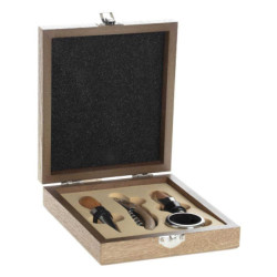 Coffret sommelier en bois 4 pieces
