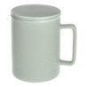 Tisaniere verte avec couvercle 40cl en porcelaine