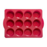 Moule 12 muffins en silicone 33 x 23.2 x 3.6cm - rouge