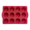 Moule 12 briochettes en silicone 32 x 23,5 x 5cm - rouge