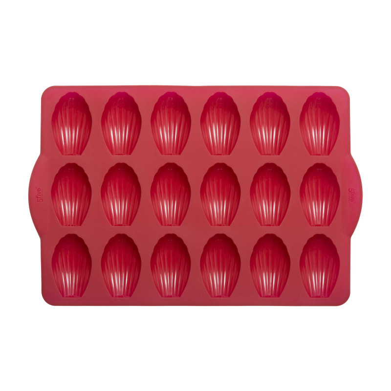 Moule 18 madeleines en silicone 36 x 23,5 x 2cm - rouge