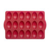 Moule 18 madeleines en silicone 36 x 23,5 x 2cm - rouge