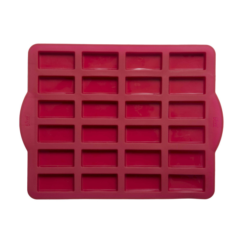 Moule 24 financiers en silicone 28,1 x 24 x 1,5cm - rouge