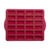 Moule 24 financiers en silicone 28,1 x 24 x 1,5cm - rouge