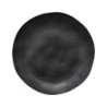 Petite assiette plate à dessert / entree / degustation d. 21cm en gres noir "Volcano"