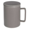 Tisaniere taupe avec couvercle 40cl en porcelaine