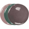 Grande assiette "Natura"-diam 26 x h 2,2 cm - 3 coloris assortis - Ardtime
